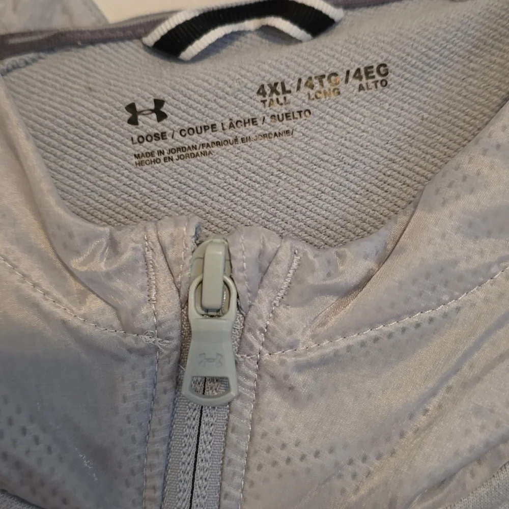 Under Armour Light Gray Short Sleeve Pullover - Picture 3 of 4